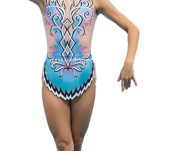 maillot de gimnasia ritmica elegante